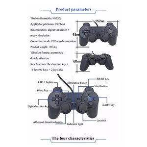 จอยสติ๊กแบบมีสายสำหรับ PS2,จอยควบคุมเกม Manette สำหรับควบคุมระยะไกล PS2 Mando - Product Image 6