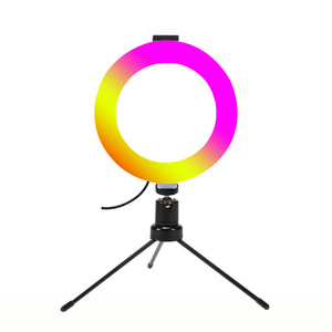Photography Studio Lighting Dimmable 6&quot;/8&quot;/10&quot;/12&quot;/13''14&quot;/<strong>18</strong>&quot; /22''16 Colour <strong>Led</strong> <strong>RGB</strong> Circle Ring Light With Phone Tripod Stand - Product Image 1