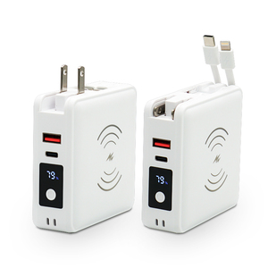Portable 15000mAh 22.5W PD <strong>QC3.0</strong> <strong>Power</strong> <strong>Bank</strong> Replace Plugs USBC or <strong>Input</strong> 5 <strong>Output</strong> Built-in AC Wall Plug Battery Pack - Product Image 3