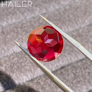 Yuvarlak şekil gevşek taş oluşturulan güvercin kan kırmızı yakut laboratuvar yakut yakut taş - Product Image 4