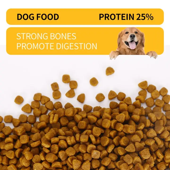 Alla rinfusa di alta qualità aggiungere cibo per cani a potenza uovo 25% proteine naturali cibo biologico per animali domestici cibo completo per cani adulti