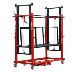 ลิฟต์นั่งร้านไฟฟ้าแบบแขนตรงยาว4เมตรแพลตฟอร์มยกแบบพับเก็บได้ควบคุมระยะไกลแบบอัตโนมัติ - Product Image 1