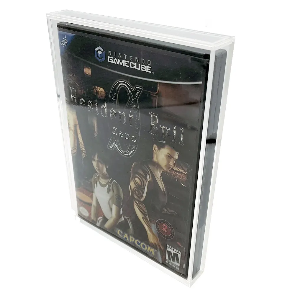 यूवी प्रतिरोधी Nintendo GameCube डीवीडी XBOX 360 Wii PS2 वीडियो गेम बॉक्स हार्ड एक्रिलिक मामले
