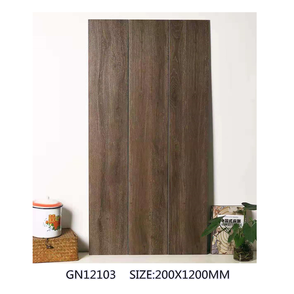Fujian artificial villa glazed porcelain Wood tiles building materials From factory 200x1200mm