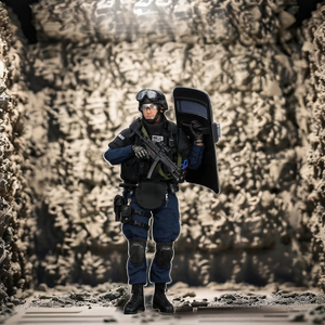 1/6 Scale TE Police SWAT Military Robot <strong>Toy</strong> Doll PVC Plastic Soldier Set for Boys Simulation Technology Joint Figurine Animals
