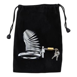 Golden Lock Adult Sex Toy Sexy BDSM Bondage Gear Cock <span class=keywords><strong>Cage</strong></span> et pénis Dispositif de chasteté en acier et métal de haute qualité - Product Image 5