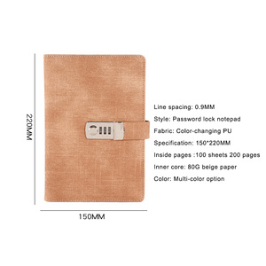 Libro de contraseñas personalizado, cuaderno con candado secreto de cuero, diario de tapa dura para estudiantes, libro con candado - Product Image 5