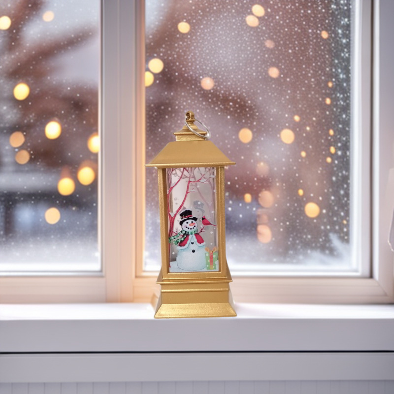 Small golden snowman