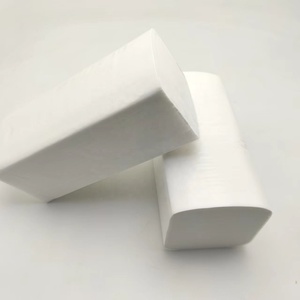Factory High Quality Production Directly White 1/2 Ply <strong>V</strong>-Fold Hand Towels Natural <strong>Interfolded</strong> Hand Towel Paper - Product Image 2
