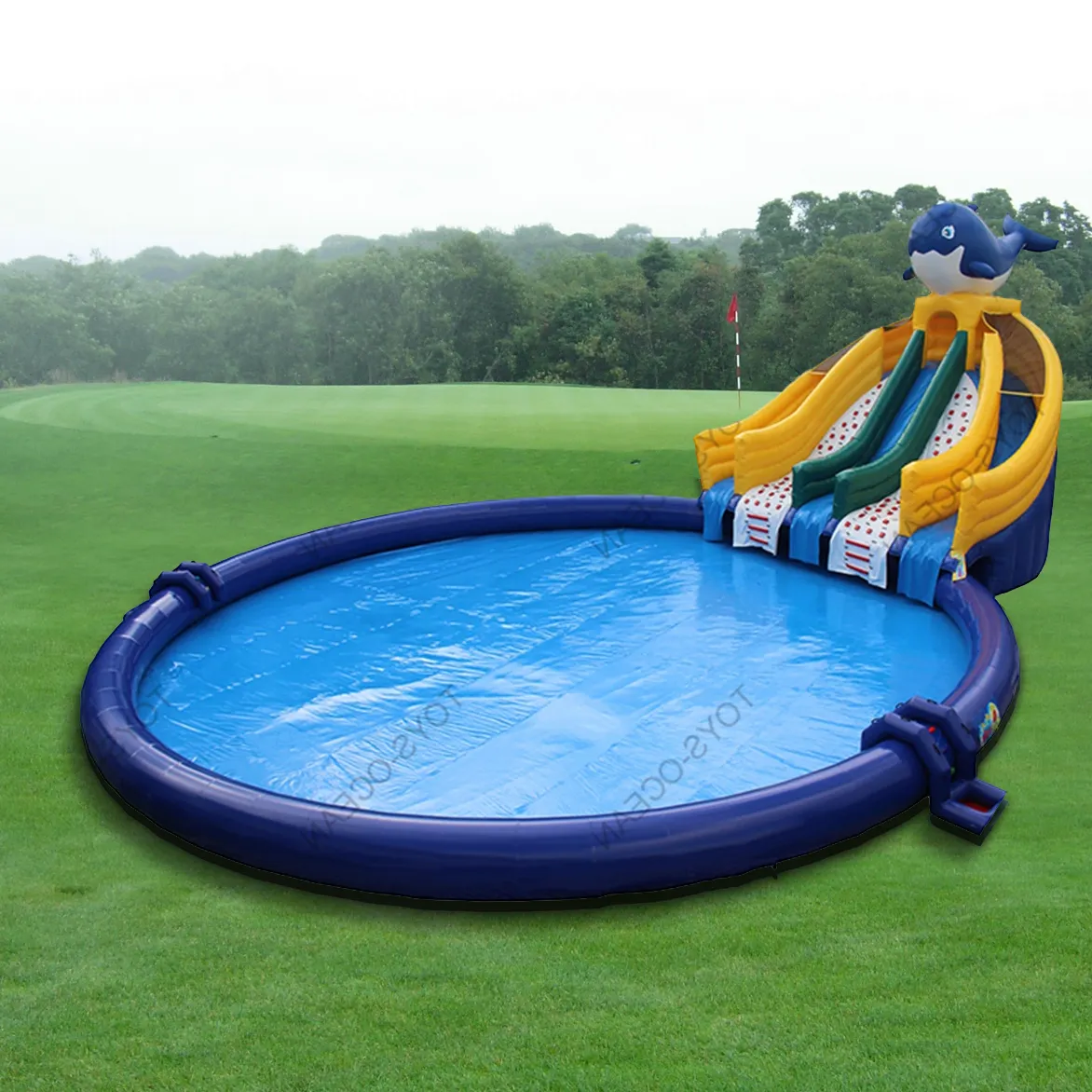 2023 new commercial PVC giant backyard children blow up wet dry adult and kid pool slide inflatable water slide for sale