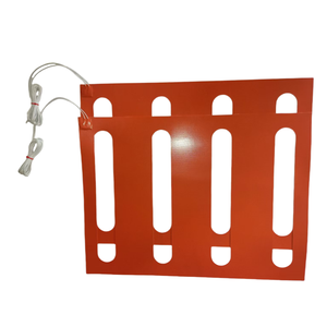 Calentador eléctrico de CC de goma de silicona flexible, elemento calentador de placa de goma de silicona