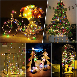 Alambre de cobre alambre Hada 10m 100Led impermeable IP65 control remoto cadena led luces led usb de cobre luces de cadena - Product Image 3
