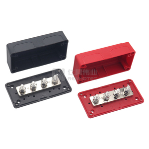 Ağır 300A 48V otobüs çubuğu güç dağıtım bloğu zemin bara kutusu 4 * M10 (3/8 ") Terminal çıtçıt modülü tasarımı - Product Image 5