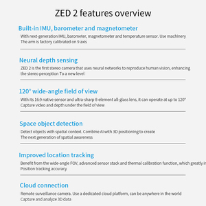 STEREO LABS ZED 2 Stereo kamera 2.2K 3D Mapping Maximale Auflösung 4416X1242 CM538 - Product Image 4
