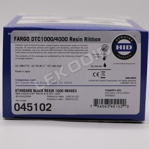 hid <span class=keywords><strong>fargo</strong></span> 1000图像标准黑色色带45102用于<span class=keywords><strong>dtc1000</strong></span>，dtc1250e打印机