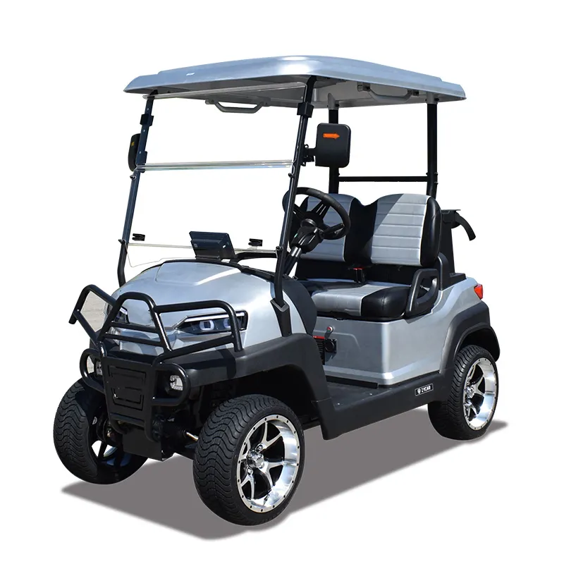 2024 diskon besar murah mobil Golf elektrik dengan tas Golf pemegang 2 kursi keranjang Golf
