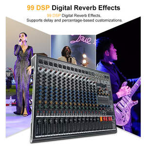 Mezcladores de sistema de sonido de música completa personalizados Control de consola con 14 entradas de micrófono 16 canales De mezclador Audio profesional