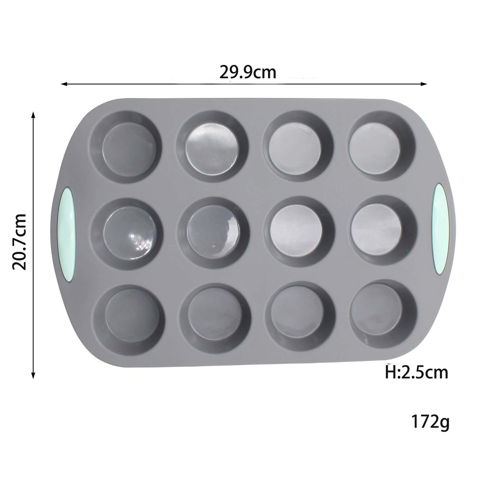 Two-tone 12-cup Mini Silicone Muffin Pan