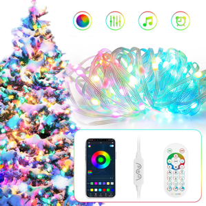 Multicolor Rgb Copper <strong>String</strong> <strong>Light</strong> Smart App Control Christmas Fairy <strong>Led</strong> <strong>String</strong> <strong>Lights</strong> for Curtain Fence Tree Outdoor Decoration - Product Image 5