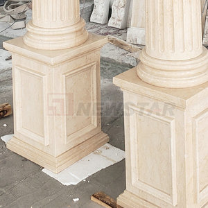 Solid Marble Columns With Corinthian Capitals Customized Different <strong>Types</strong> Roman Marble <strong>Pillars</strong> - Product Image 6