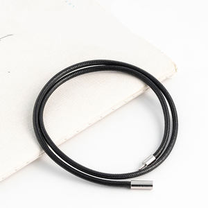 สร้อยคอเชือกเคลือบแวกซ์ทำด้วยมือ3มม. ตะขอสายหนังสีดำสำหรับเครื่องประดับทำด้วยตัวเองอุปกรณ์เสริมในการทำเครื่องประดับ - Product Image 2