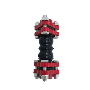 Leeboo DN15-50 PN16 pn25 đôi sóng EPDM Màu Đỏ hơi say tam giác ren Công Đoàn loại cao su mở rộng doanh với Stud Nut Tie Rod - Product Image 3