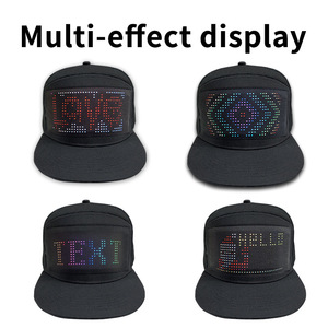 Smart Glow-In-The-Dark-Baseball mützen programm Programmier bare App-Steuerung Sport Light Up Panel <span class=keywords><strong>Led</strong></span> Scrolling Hat Factory Großhandel