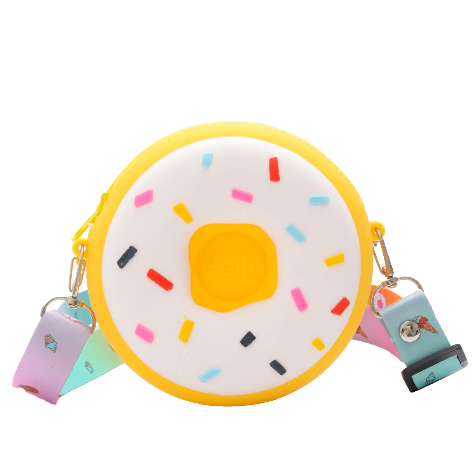 Mini bolsas de mano personalizadas para niños, 2022 Donut de silicona, nuevo diseño