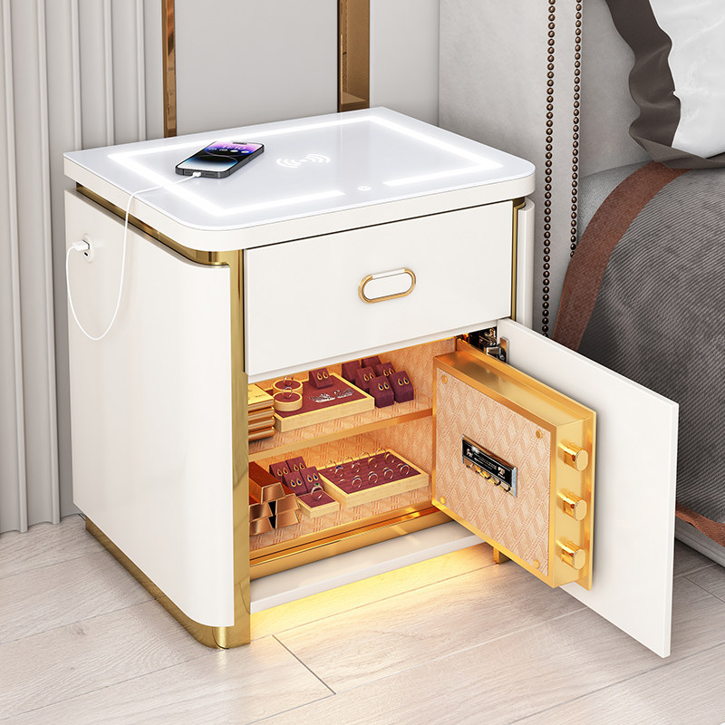 Three drawers with safe - White