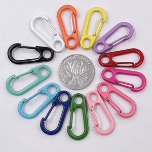 Tiny Alloy Clips Paracord Keychains Spring Loaded Lock Gate Carabiner Snap <strong>Hook</strong> Clip for Work Car Keys Ring Belt <strong>Loop</strong> Dog Tags - Product Image 2