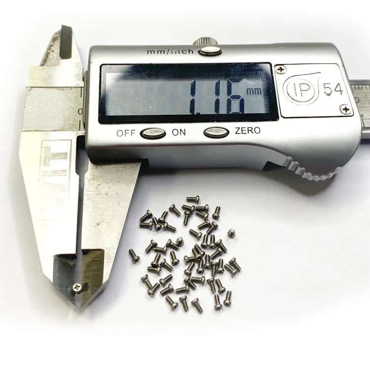 M1 m1.2 m2 Pozidriv de cabeza phillips de titanio de acero inoxidable tornillo mini tamaño pequeño micro tornillo para teléfonos reloj gafas