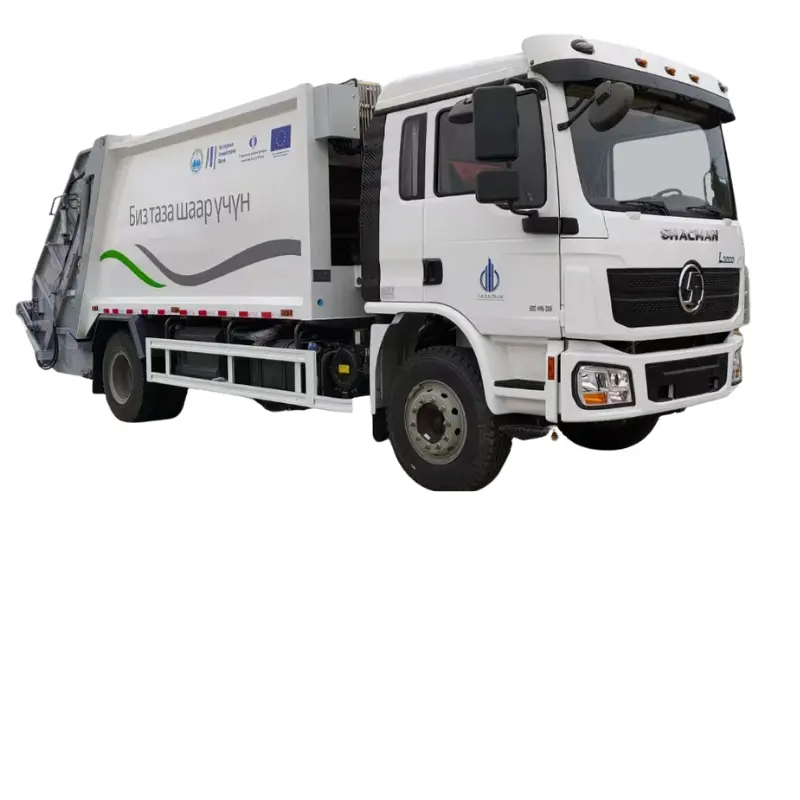 16cbm SHACMAN ब्रांड L3000 4*2 LHD यूरो 5 जमा कजाखस्तान के लिए कचरा ट्रक कचरा कलेक्टर ट्रक अपशिष्ट संग्रह वाहन