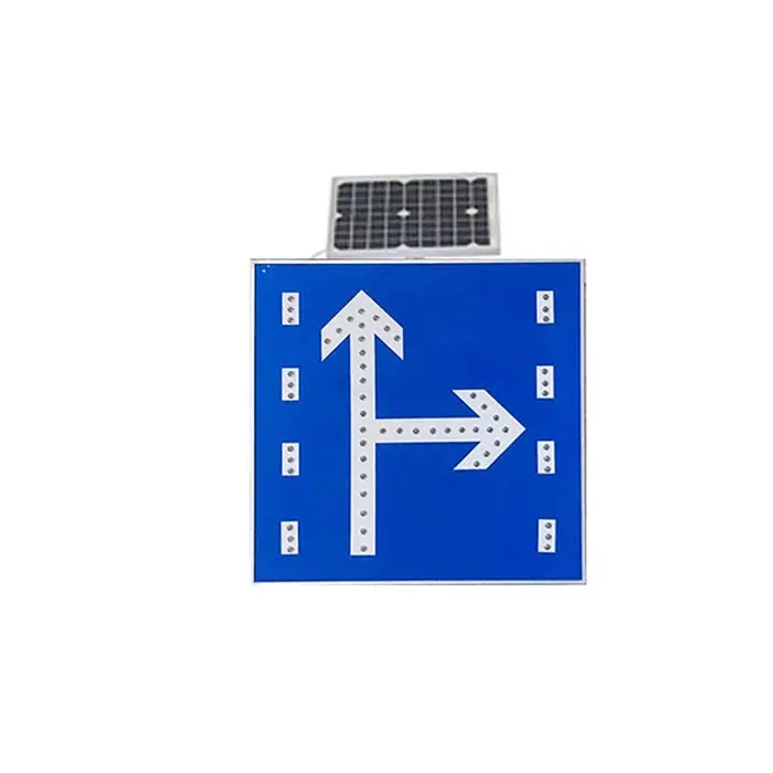 Venta directa de fábrica semáforo gráficos LED personalizable al aire libre impermeable IP66 luz de advertencia de tráfico solar