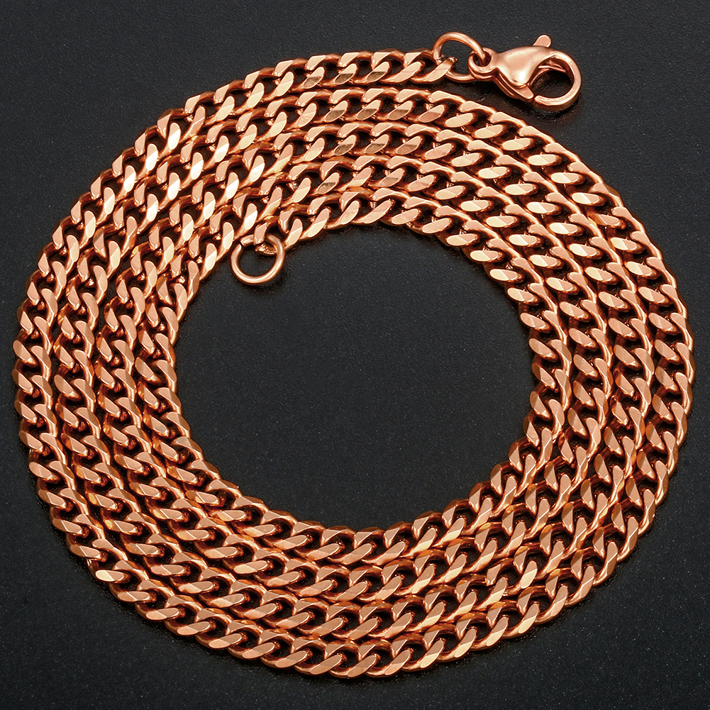Catena cubana da 2.5mm-oro rosa