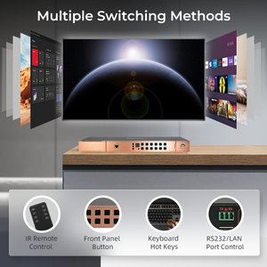 TESmart 16 포트 HDMI KVM 스위치 4K 30Hz 지원 자동 스캔 EDID USB 2.0 핫키 IP <span class=keywords><strong>RS232</strong></span> 제어 멀티 서버 관리 - Product Image 6