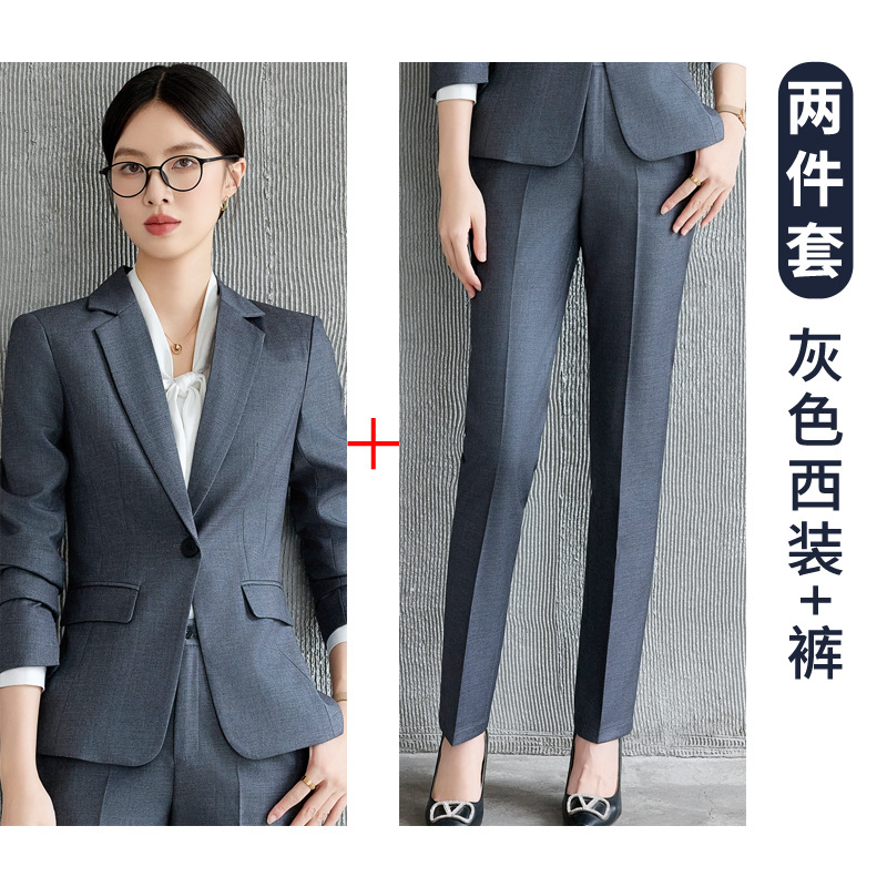 Gray suit trousers