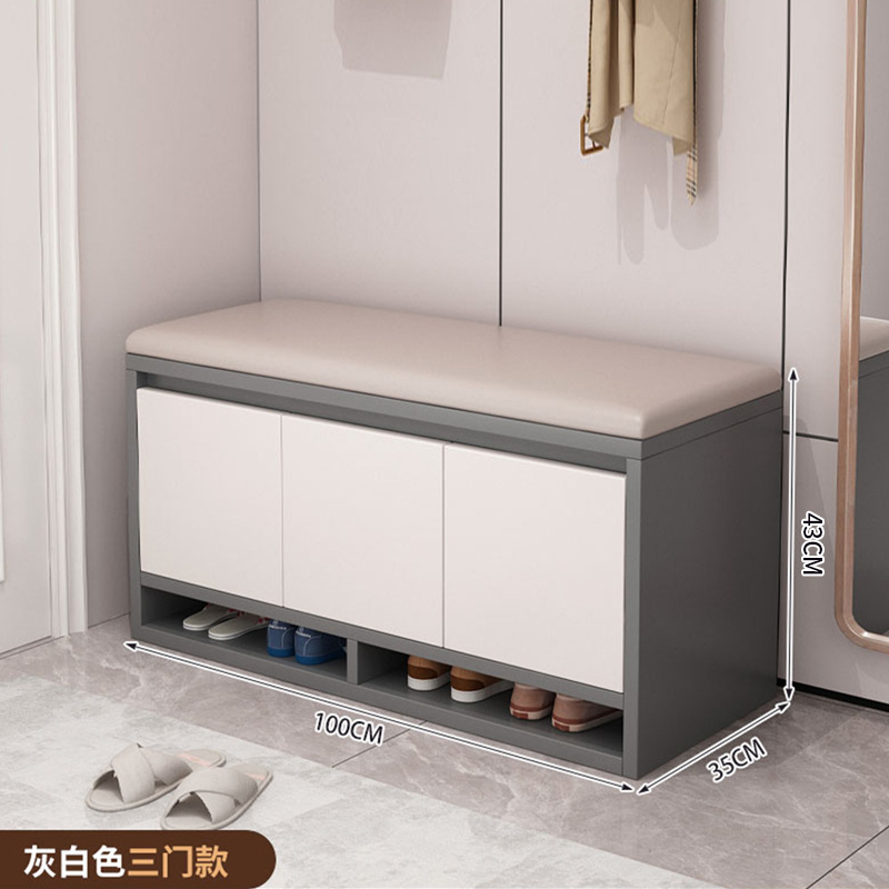 Trois coussins gris foncé blanc kaki 100cm