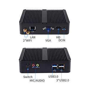 ZOOMWIN barato sin ventilador Industrial Mini Pc Box J1900 Quad Core Thin Client Win10 Pro chasis integrado ordenador integrado