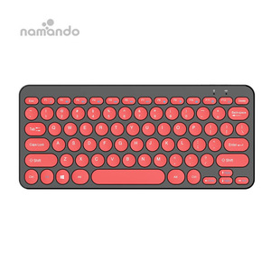 Wireless <strong>Keyboard</strong> 2.4GHz Portable Colorful <strong>Computer</strong> <strong>Keyboards</strong> Wireless Mini Compact Retro Typewriter Round Keycaps <strong>Keyboard</strong> - Product Image 2