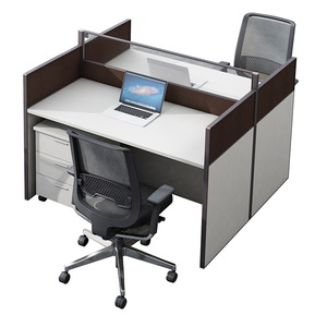 JINS Modern 4-Person Office Desk <strong>Durable</strong> <strong>Computer</strong> Board Desktop 4-Seater Workstation with Easy Assembly - Product Image 4