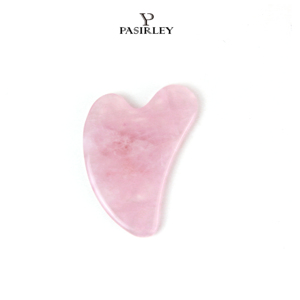 Kalp şeklinde yeşim ve gül kuvars Gua Sha Set özel Logo ile popüler tarzı Anti-Aging yüz masaj - Product Image 3