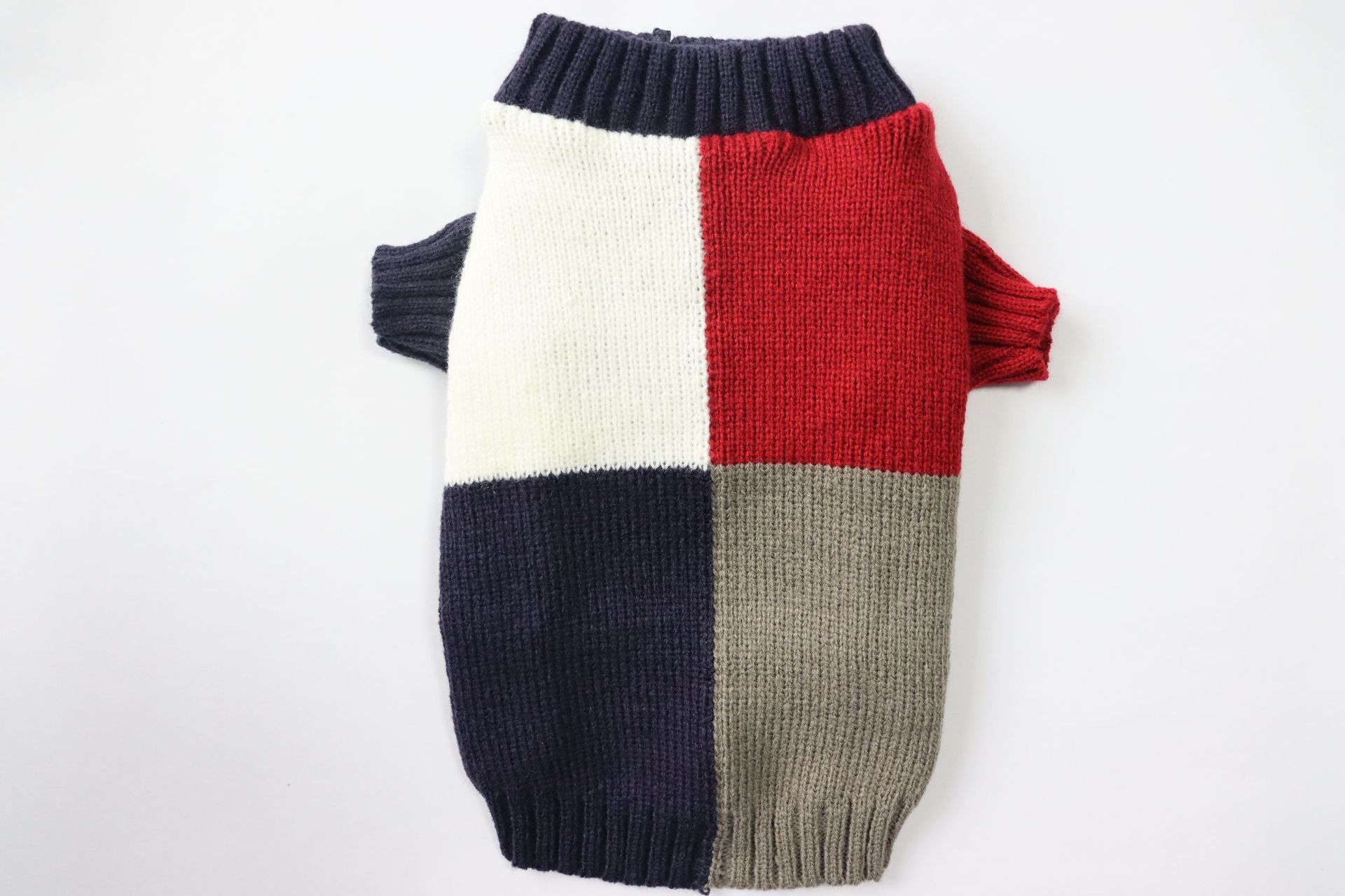 Pull bloc - bleu rouge gris