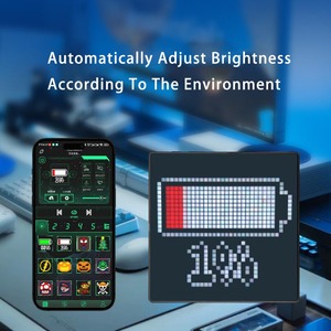 LOY 64x64 Rgb светодиодная матричная панель пиксельный дисплей программируемая матричная панель пиксельный арт дисплей с bluetooth управление приложением ночь - Product Image 3