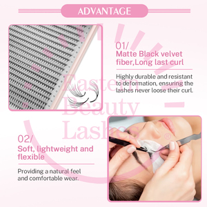 Customized Factory <strong>Pro</strong> Made Fan 1000 Loose Promade Fans Lash Extensions Premade Volume Fans with Matte Black Eyelash Extensions - Product Image 6