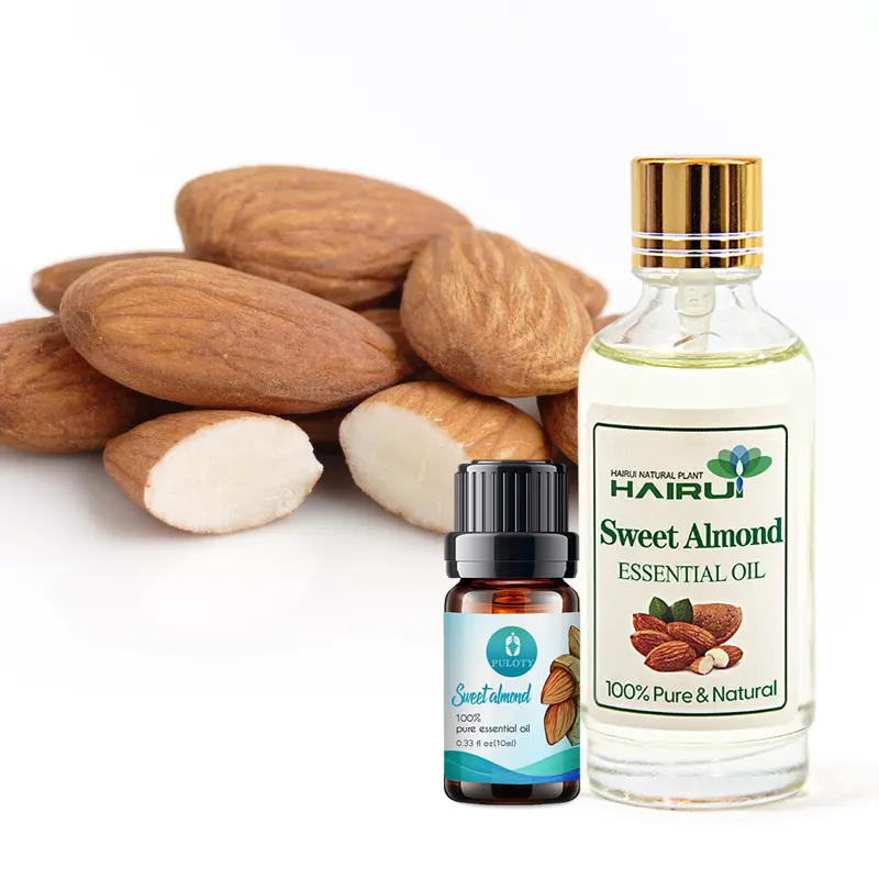 Aceite de almendra dulce de grado alimenticio, aceite portador a granel, aceite de almendra orgánico natural puro para el cabello, venta al por mayor