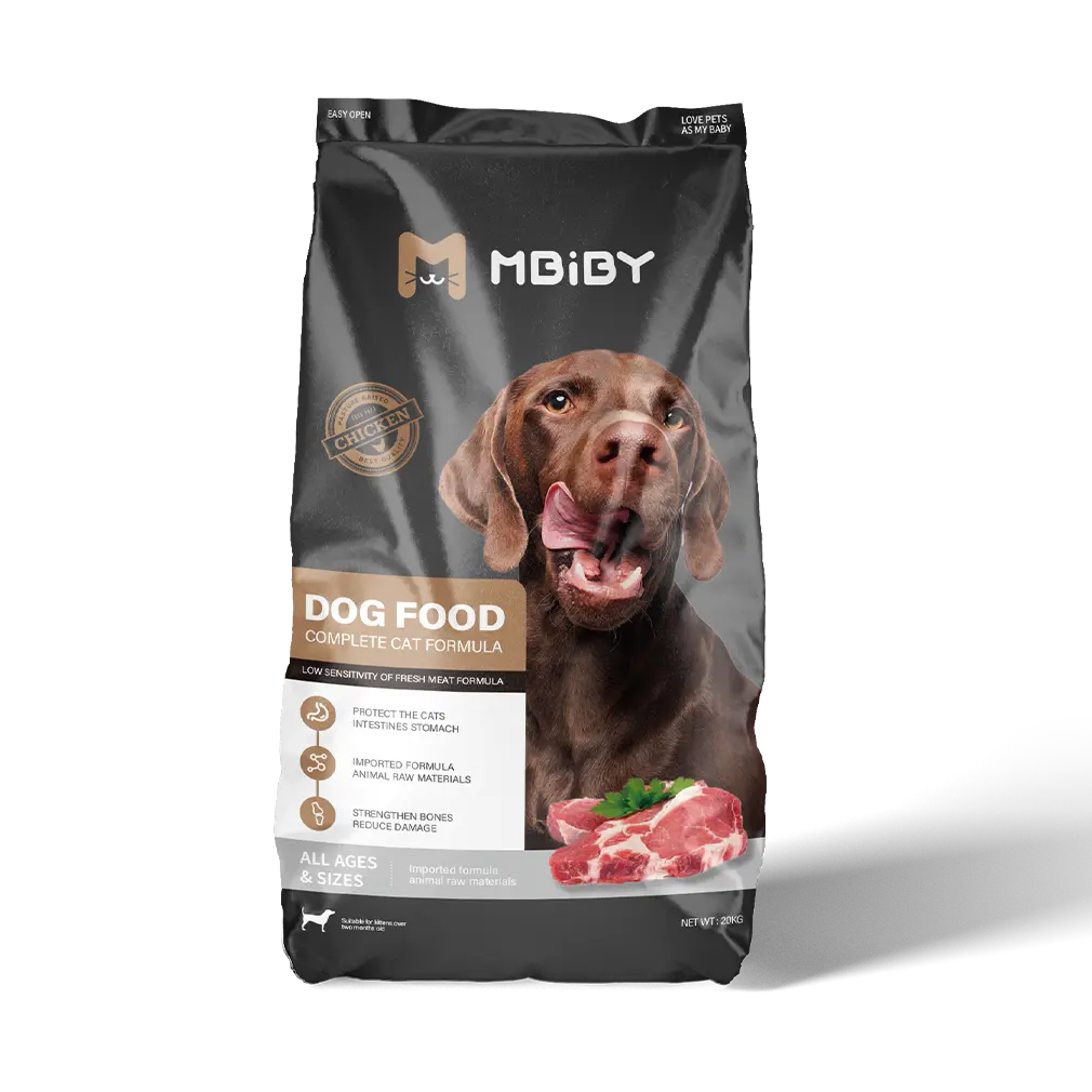 Mbiby Nourrit les cheveux et protège l'estomac Source Exportation d'usine Plusieurs tailles de sacs disponibles Nourriture sèche pour chiens
