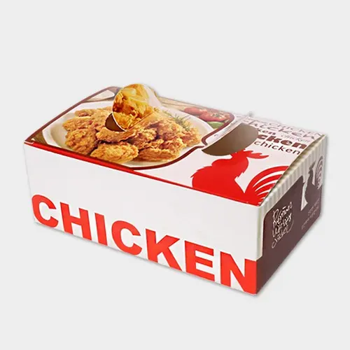 Hazır yemek kutusu ambalaj kızarmış tavuk gitmek için kutu ücretsiz örnek ve tasarım ile özelleştirmek