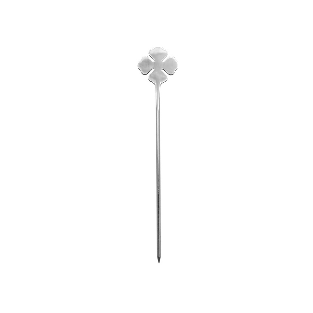 Silver #20 four-leaf clover