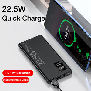 PD22.5W Bancos de energía móviles de carga súper rápida 10000mAh 18w Salida de entrada tipo C con linterna LED banco de energía USB dual 20000mAh - Product Image 4
