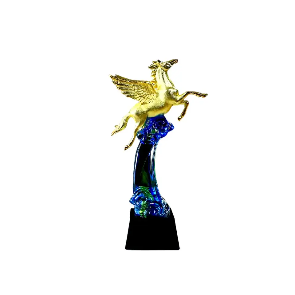 Trofeo di cavallo di cristallo di nuovo Design creativo di alta qualità personalizzato per regali aziendali regalo Souvenir